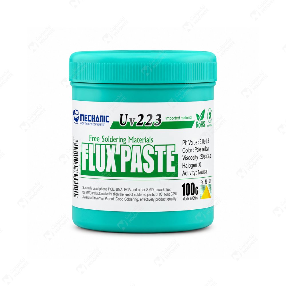 ميكانيكي UV 223 Flux Paste 10Cc لإصلاح الهواتف المحمولة وصيانتها وخدمة الإلكترونيات بشكل احترافي.