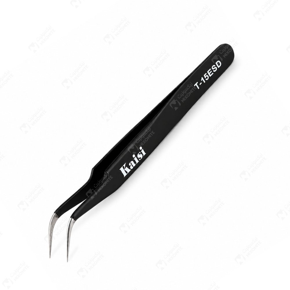ملقط Kaisi T11 Esd Straight للأعمال الاحترافية في إصلاح الهواتف المحمولة وصيانتها وخدمات الإلكترونيات.