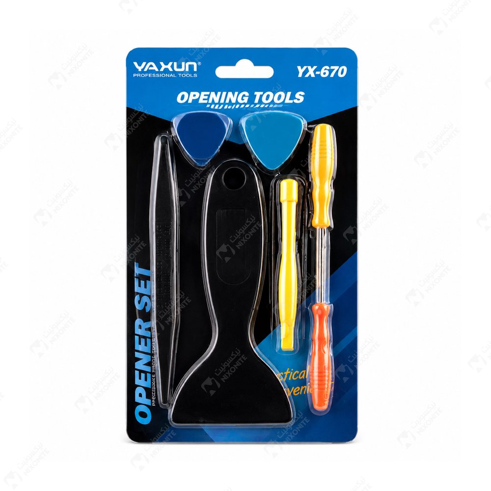 مجموعة Yaxun Yx670 Opener لأعمال إصلاح الهواتف المحمولة وصيانتها وخدمات الإلكترونيات بشكل احترافي.