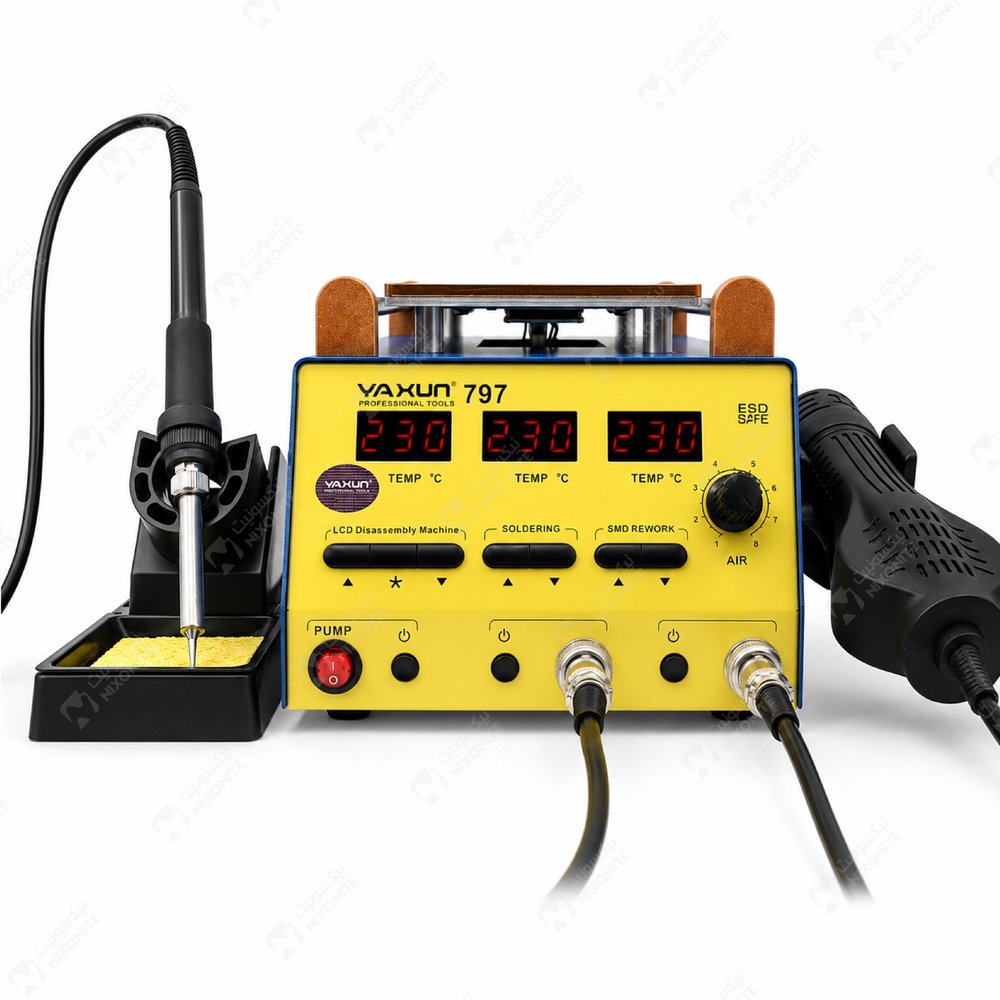 Yaxun Yx797 Soldering Station Air Gun Screen Seprator 3In1 لإصلاح الهواتف المحمولة وصيانتها وخدمات الإلكترونيات بشكل احترافي.