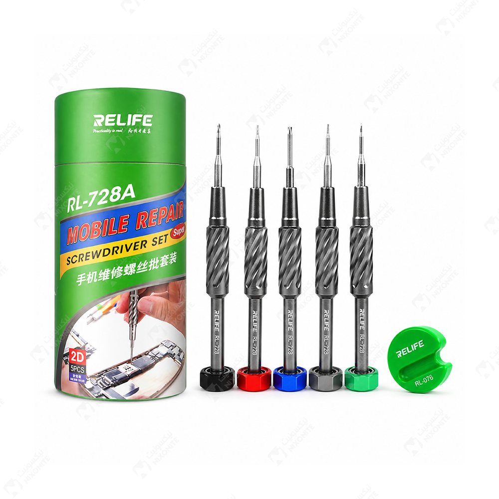 مجموعة مفكات Relife Rl-728A لإصلاح الهواتف المحمولة وصيانتها وأعمال خدمة الإلكترونيات الاحترافية.