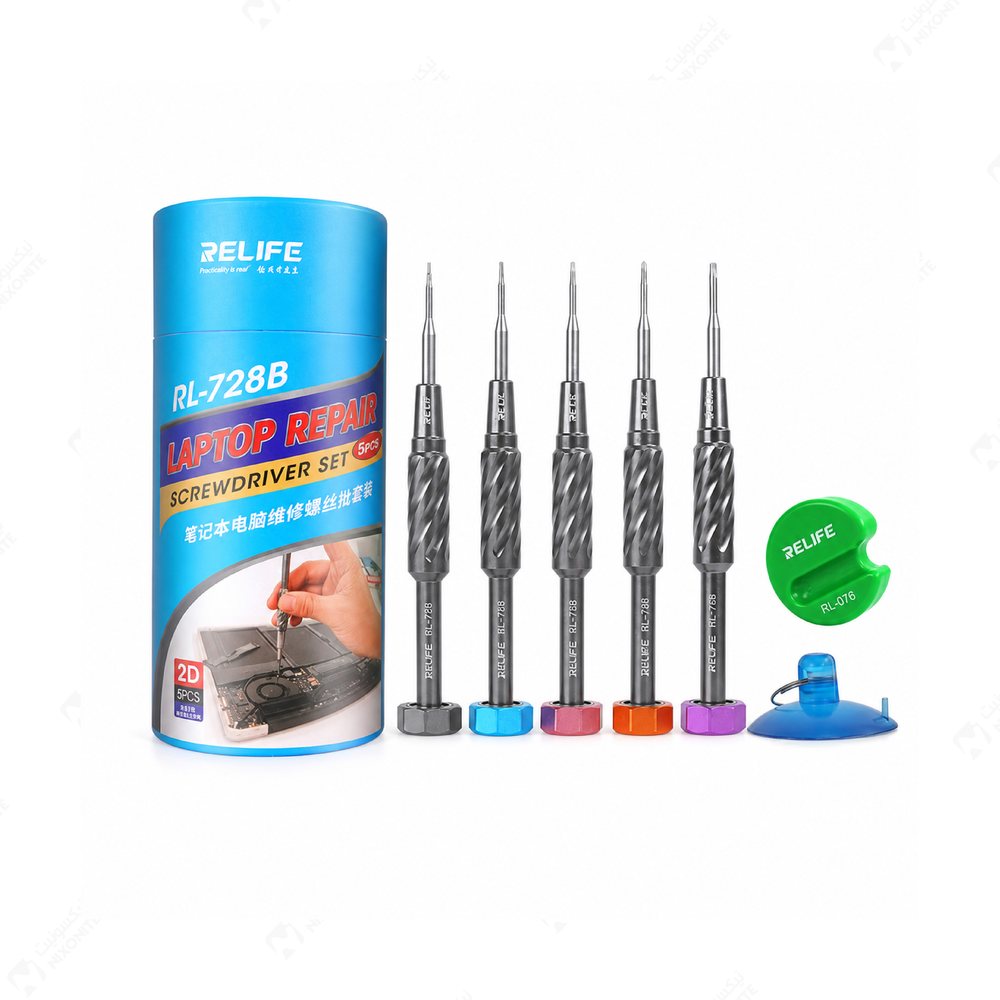 مجموعة مفكات Relife Rl-728B لإصلاح الهواتف المحمولة وصيانتها وأعمال خدمة الإلكترونيات الاحترافية.