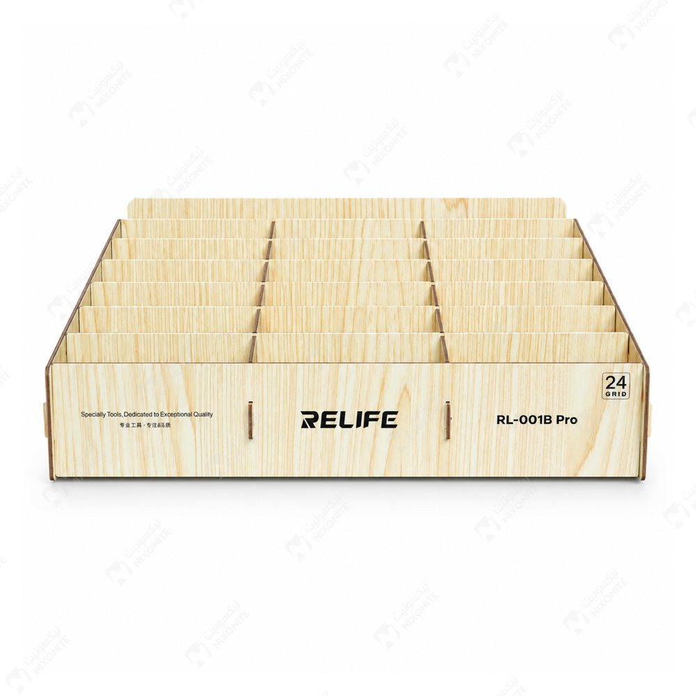 Relife Rl-001B Pro Storage Box 24 Grid لإصلاح الهواتف المحمولة وصيانتها وأعمال خدمة الإلكترونيات بشكل احترافي.