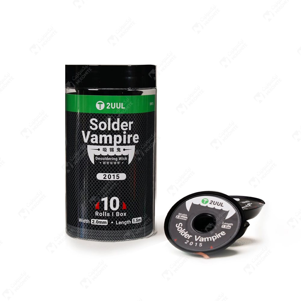 2Uul Dw15 Vampire Soldering Wick لإصلاح الهواتف المحمولة وصيانتها وخدمات الإلكترونيات بشكل احترافي.