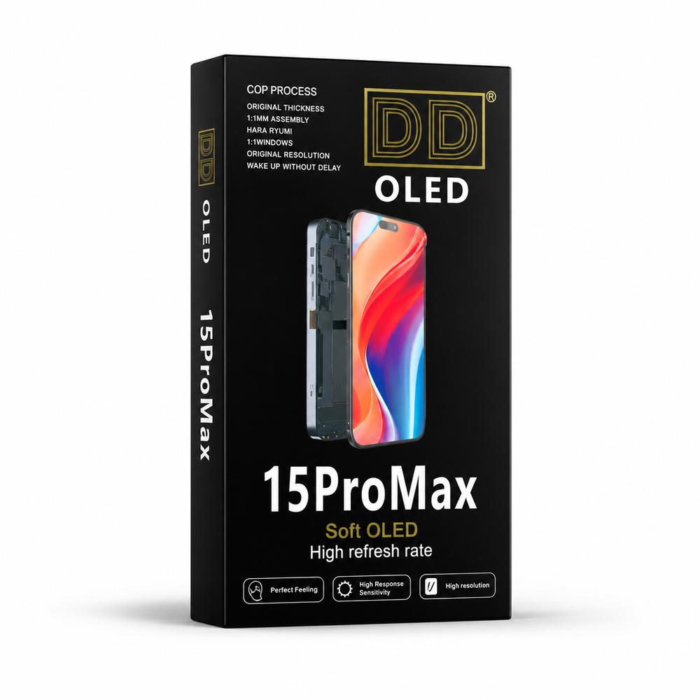 شاشة آيفون 15 بروماكس DD SOFT OLED، معدل تحديث عالي