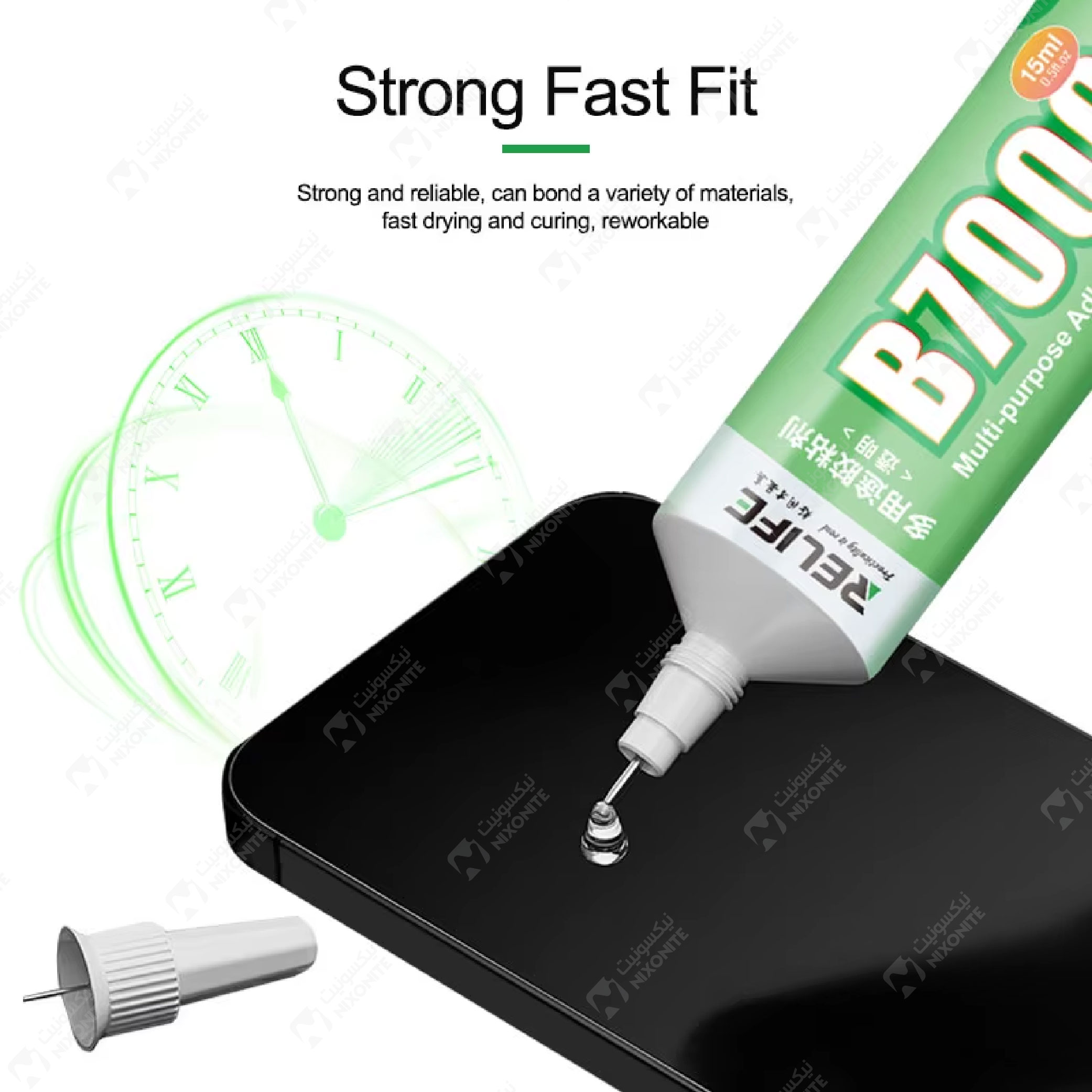 RELIFE B7000 Glue شفاف 110 مل لاصق متعدد الأغراض لإصلاح شاشة الهاتف المحمول والإطار والغطاء الخلفي