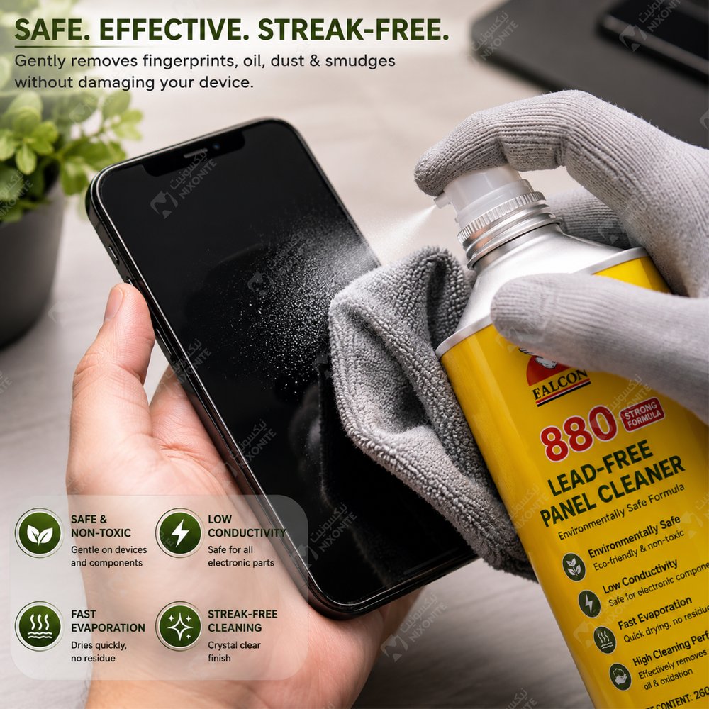 FALCON 880 Liquid Cleaner سائل تنظيف إلكترونيات احترافي لإصلاح الأجهزة المحمولة وخدمة PCB