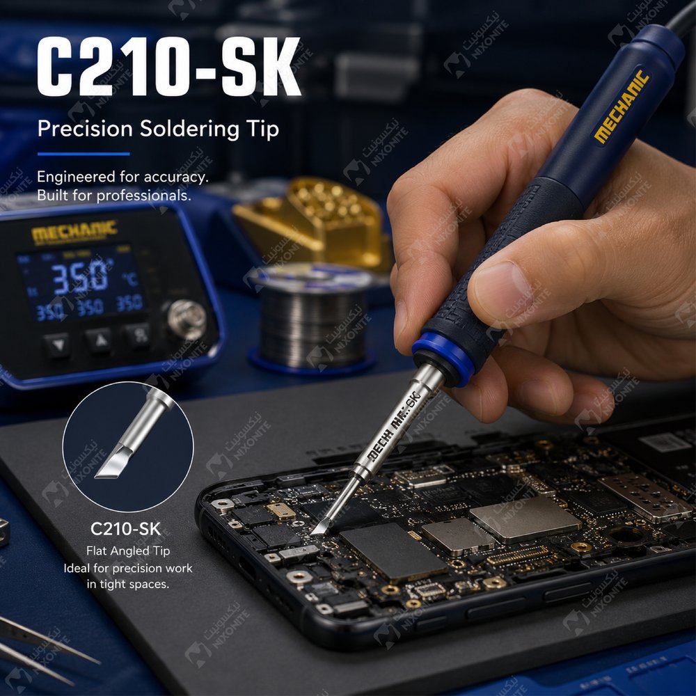 ميكانيكي C210 Sk Soldering Tip Cut لإصلاح الهواتف المحمولة وصيانتها وأعمال خدمة الإلكترونيات الاحترافية.