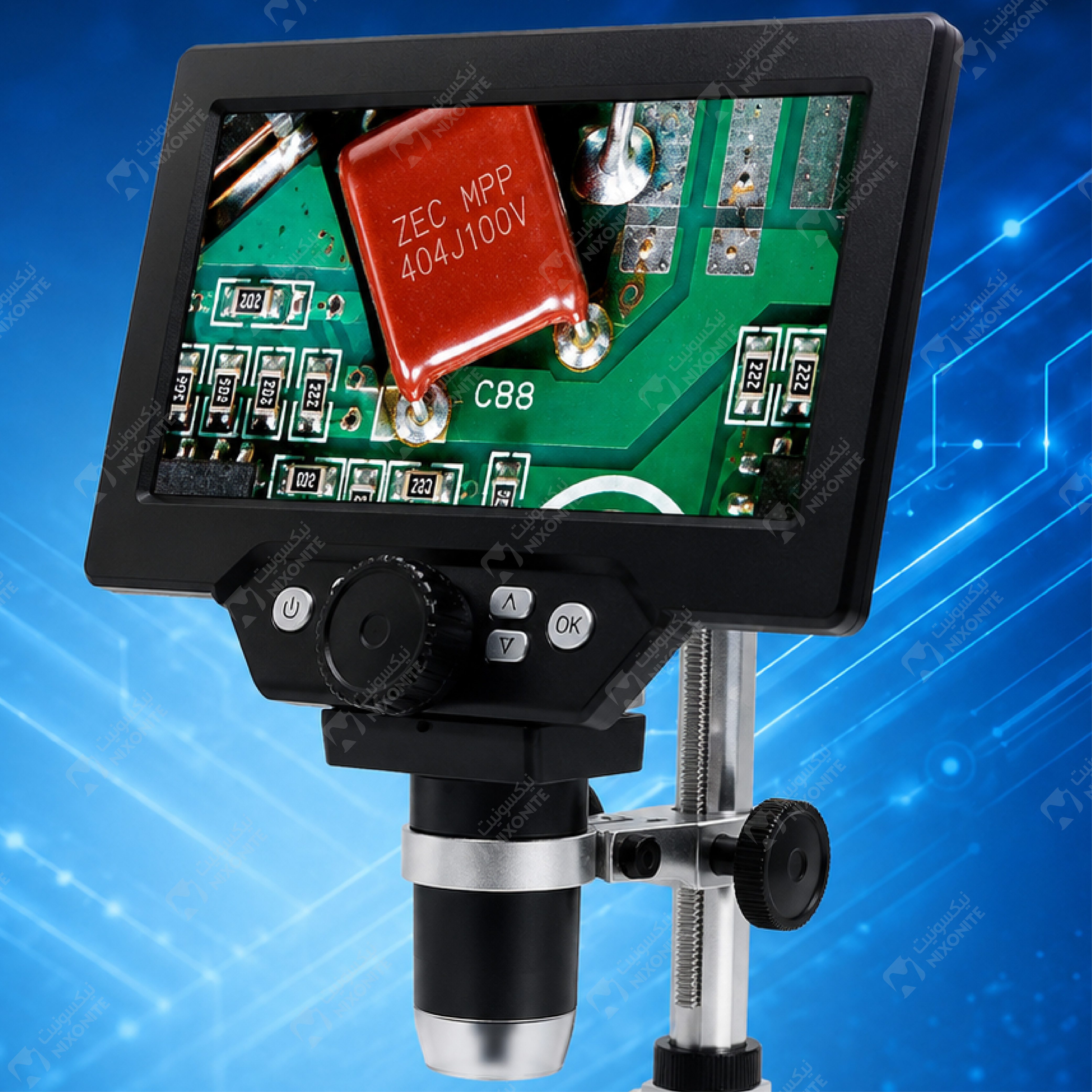 مجهر رقمي CRD G1200 1200X بشاشة LCD عالية الدقة مقاس 7 بوصات