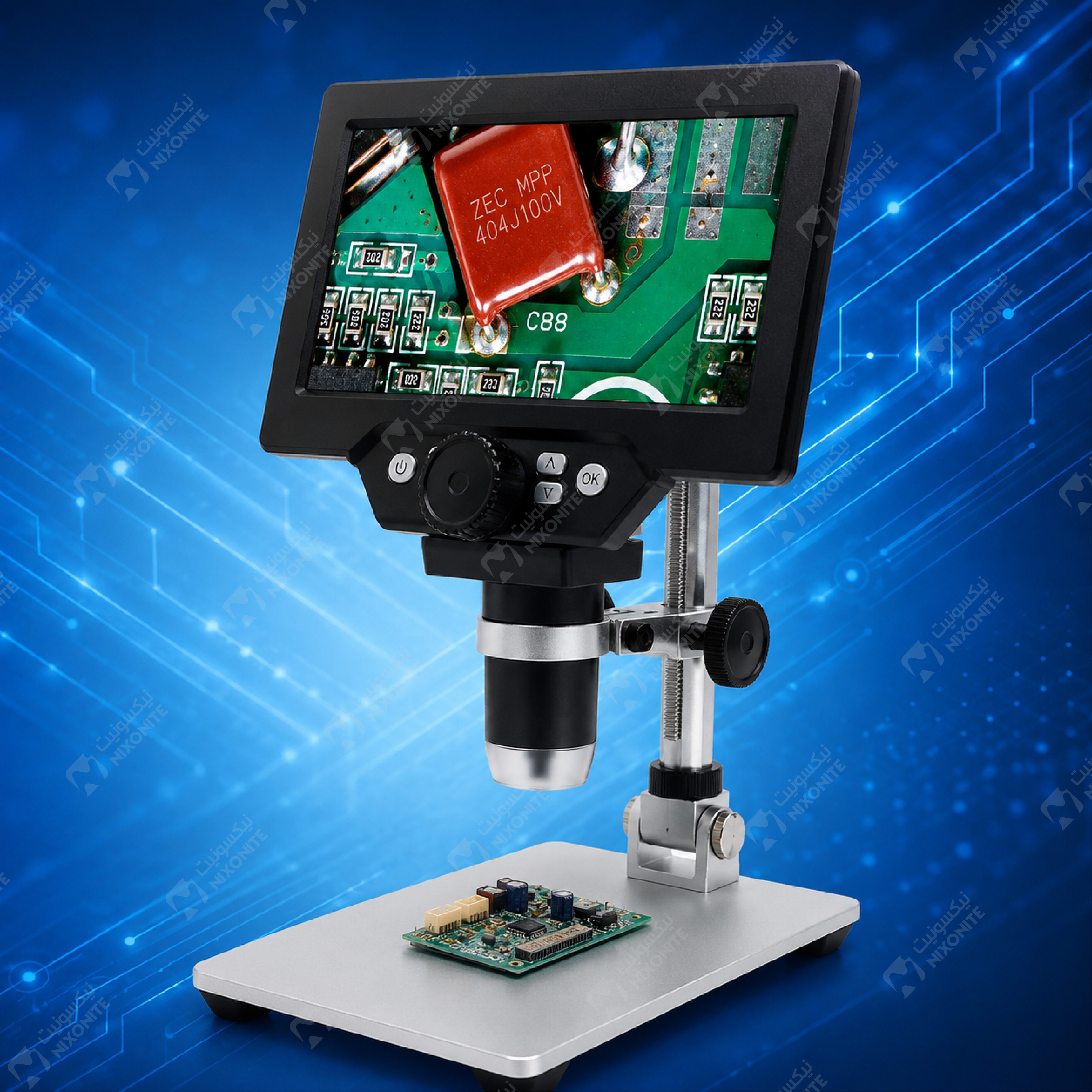 مجهر رقمي CRD G1200 1200X بشاشة LCD عالية الدقة مقاس 7 بوصات