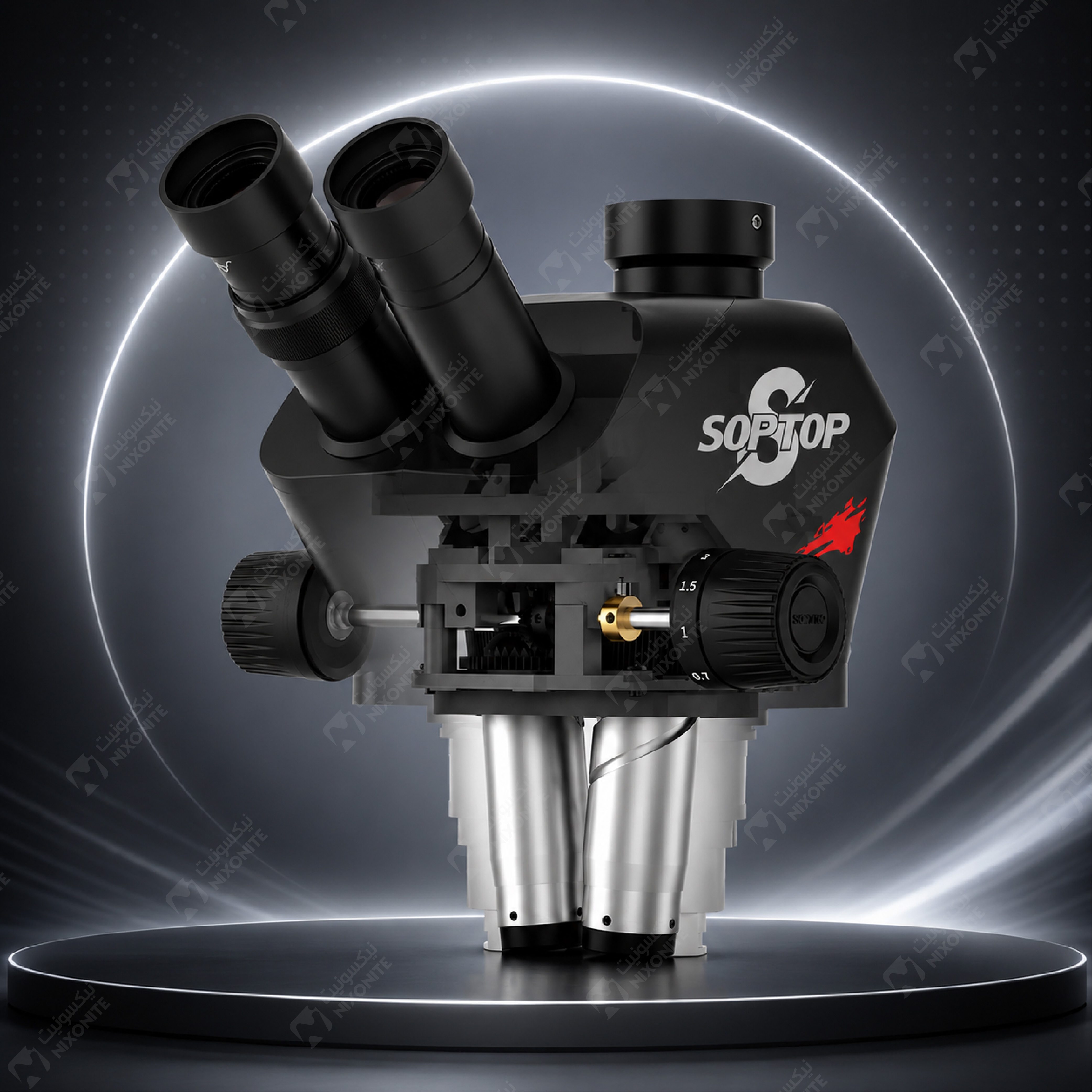 SOPTOP 7060 مجهر ستيريو ثلاثي العينيات للغاية 7X؟60X تكبير مستمر لإصلاح الهاتف المحمول