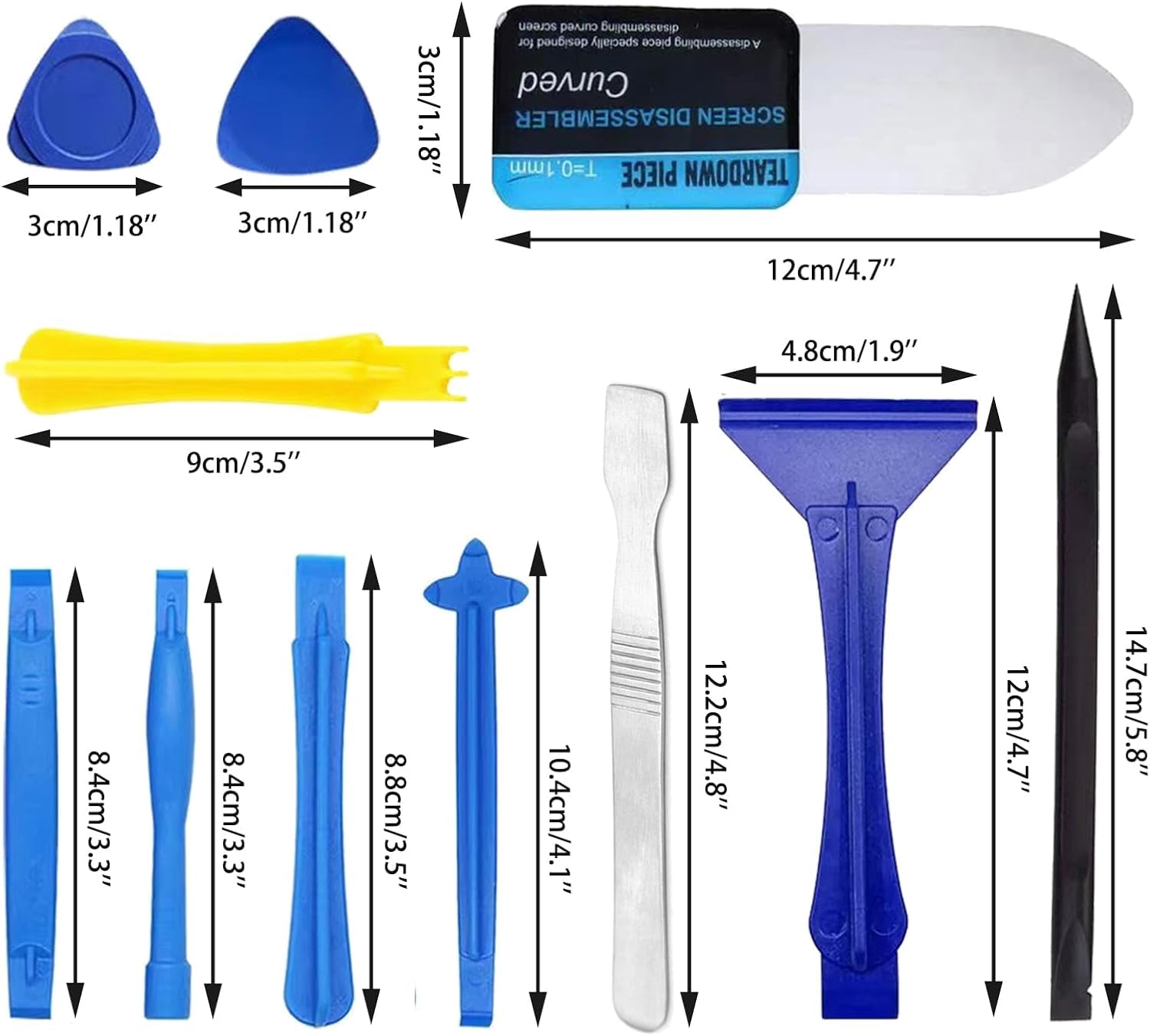 Preptep 14 Piece Mobile Repairing Tool kit Spudger Pry Tool Kit Ultra-Thin Prying