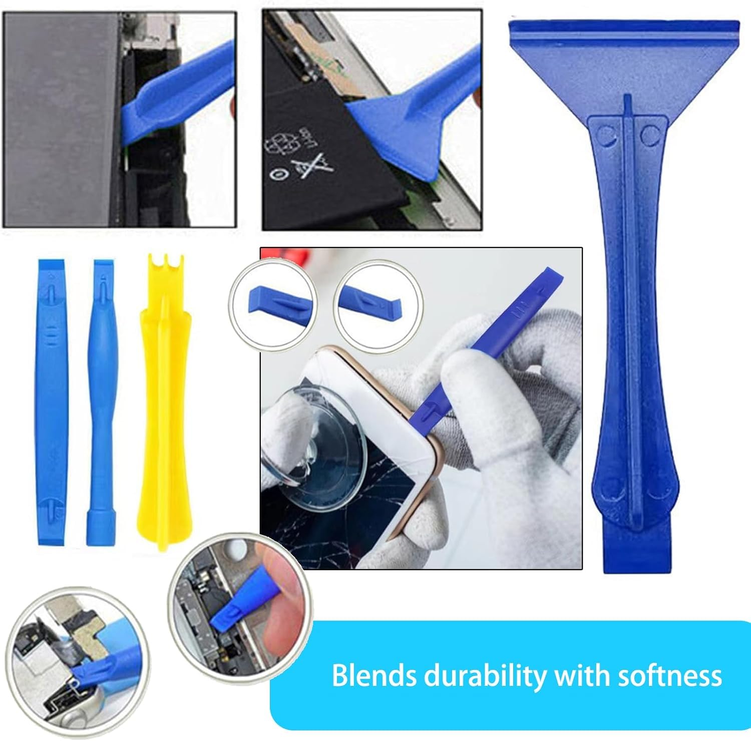 Preptep 14 Piece Mobile Repairing Tool kit Spudger Pry Tool Kit Ultra-Thin Prying